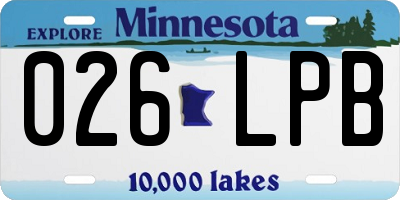 MN license plate 026LPB