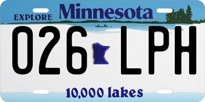 MN license plate 026LPH