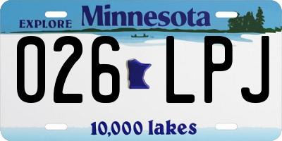 MN license plate 026LPJ