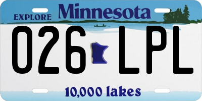 MN license plate 026LPL