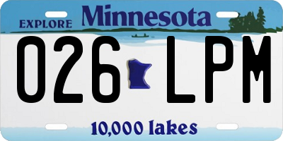 MN license plate 026LPM