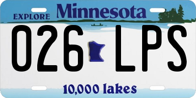 MN license plate 026LPS