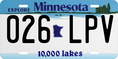 MN license plate 026LPV