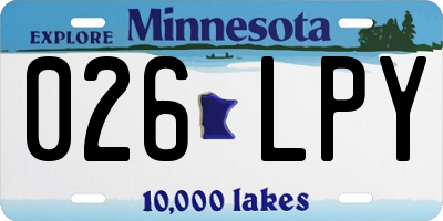MN license plate 026LPY
