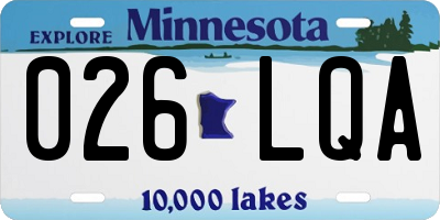 MN license plate 026LQA