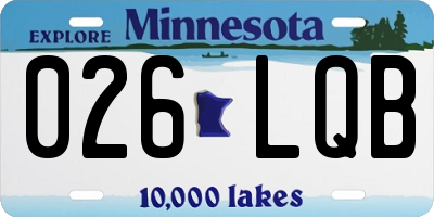 MN license plate 026LQB