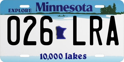 MN license plate 026LRA