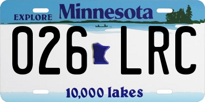 MN license plate 026LRC