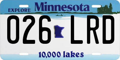 MN license plate 026LRD