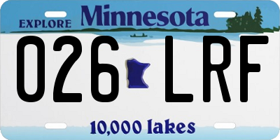 MN license plate 026LRF