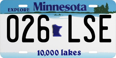 MN license plate 026LSE