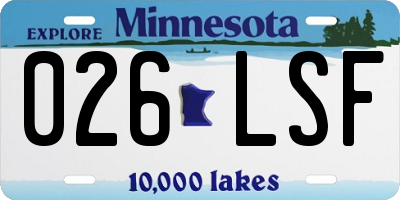 MN license plate 026LSF