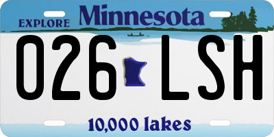 MN license plate 026LSH