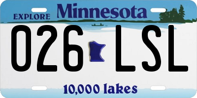 MN license plate 026LSL