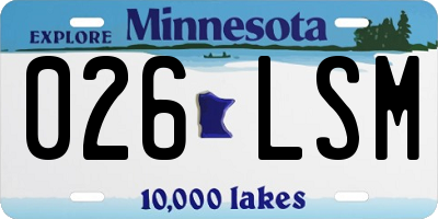 MN license plate 026LSM