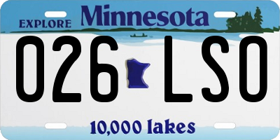 MN license plate 026LSO