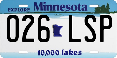 MN license plate 026LSP