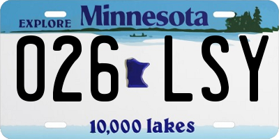 MN license plate 026LSY