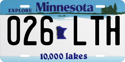 MN license plate 026LTH