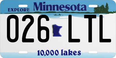 MN license plate 026LTL