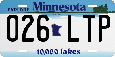 MN license plate 026LTP