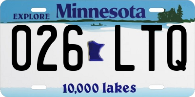 MN license plate 026LTQ
