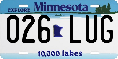 MN license plate 026LUG