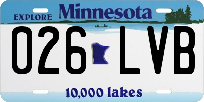 MN license plate 026LVB