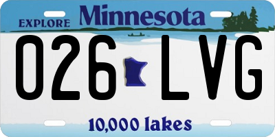 MN license plate 026LVG