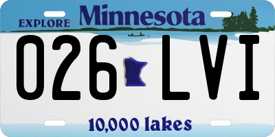 MN license plate 026LVI