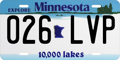 MN license plate 026LVP