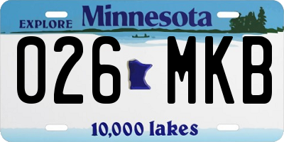 MN license plate 026MKB