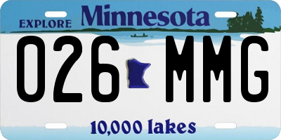 MN license plate 026MMG