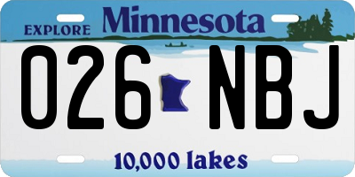 MN license plate 026NBJ