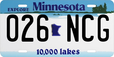 MN license plate 026NCG