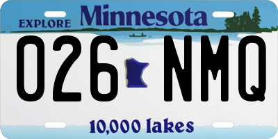 MN license plate 026NMQ