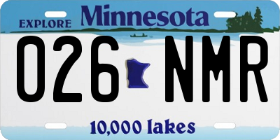 MN license plate 026NMR