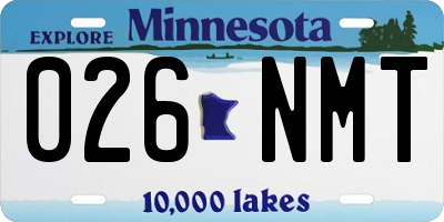 MN license plate 026NMT