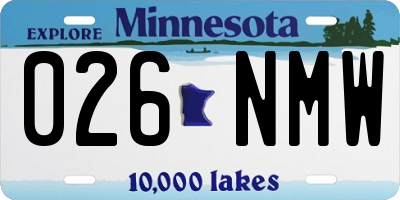 MN license plate 026NMW