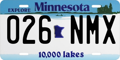 MN license plate 026NMX