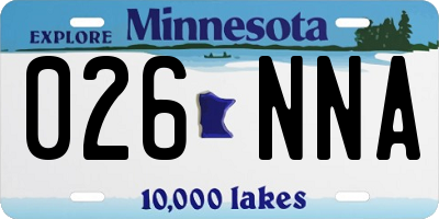 MN license plate 026NNA