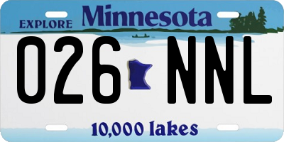 MN license plate 026NNL
