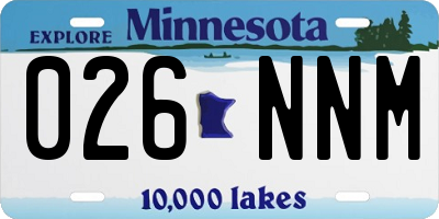 MN license plate 026NNM