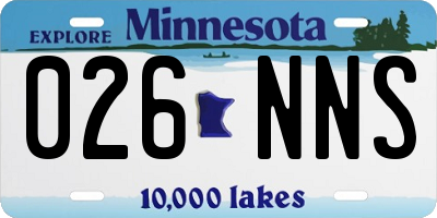 MN license plate 026NNS