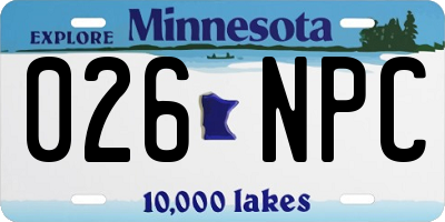 MN license plate 026NPC