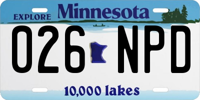MN license plate 026NPD