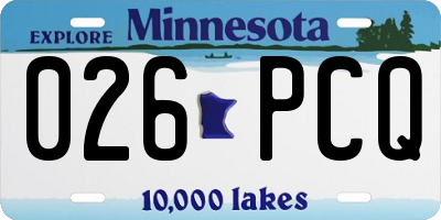 MN license plate 026PCQ