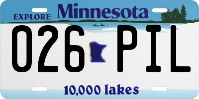 MN license plate 026PIL