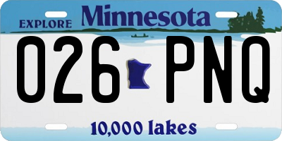 MN license plate 026PNQ