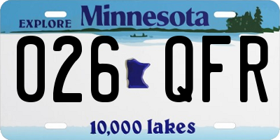 MN license plate 026QFR